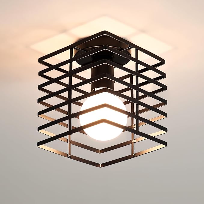 Vintage Black Iron Cage Ceiling Lamp to Transform Every Corner of Your Home