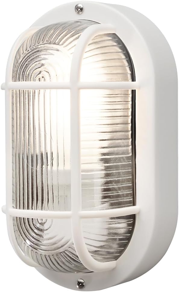 Konst Smide 7650-200 - Aplique Oval de Exterior, Blanco