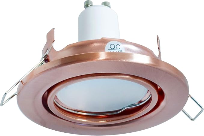 Foco redondo cobre lámpara techo LED 8 W GU10 empotrable 7 cm luz tienda cocina