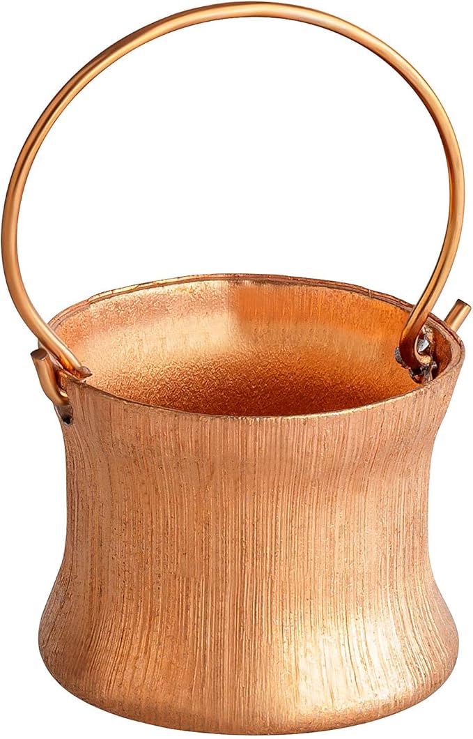 MaMeMi Cubo de cobre / Caldero de cobre / Caldero decorativo / Caldero para fogatas / Olla